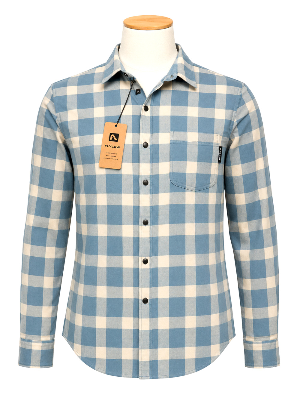 Flylow Women's "Brigitte" Tech Flannel – Vintage Blue – Size Small – NWT